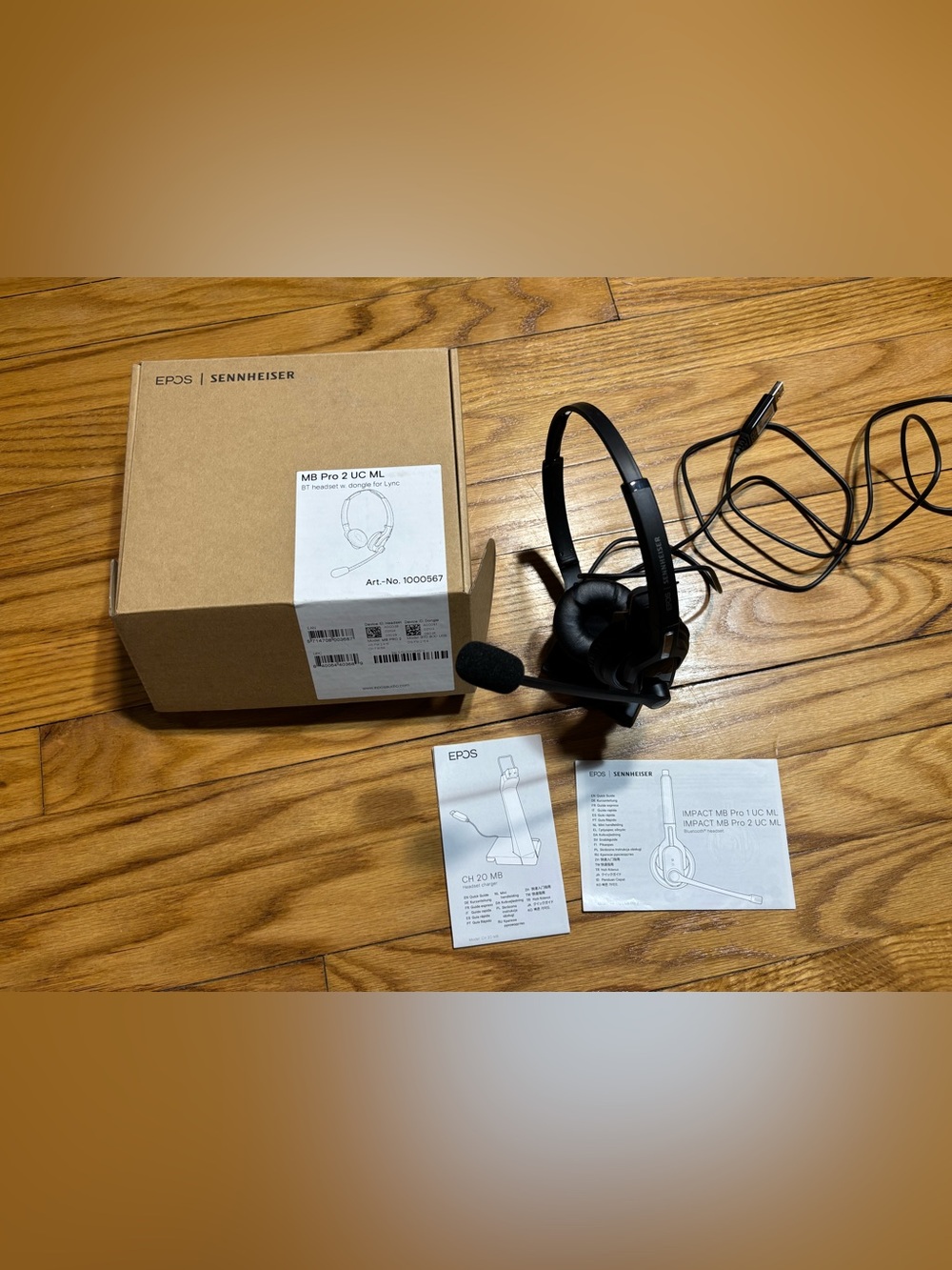 Senheiser MB Pro 2 UC ML BT headset w. dongle for Lync excellent preowned